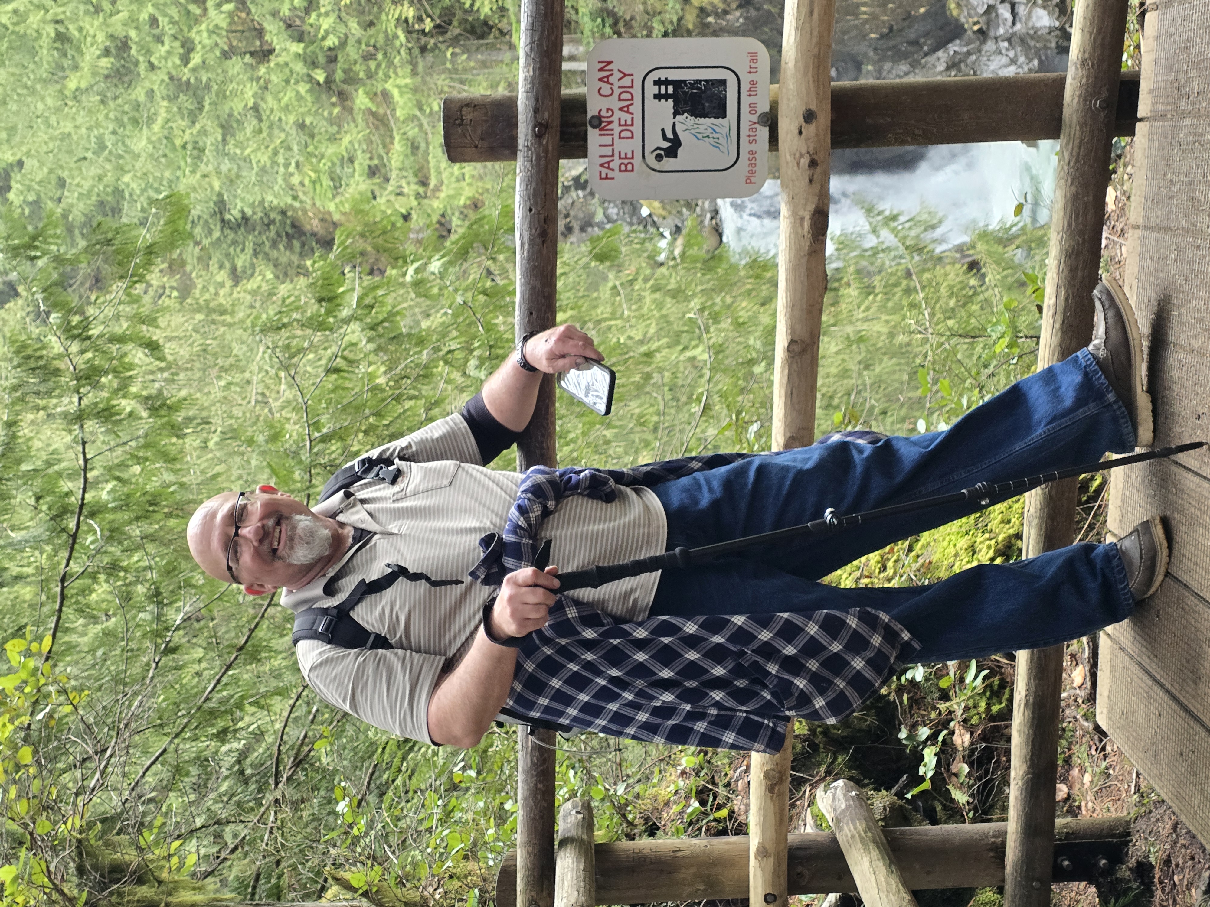 Big Al posing for a picture in the forest